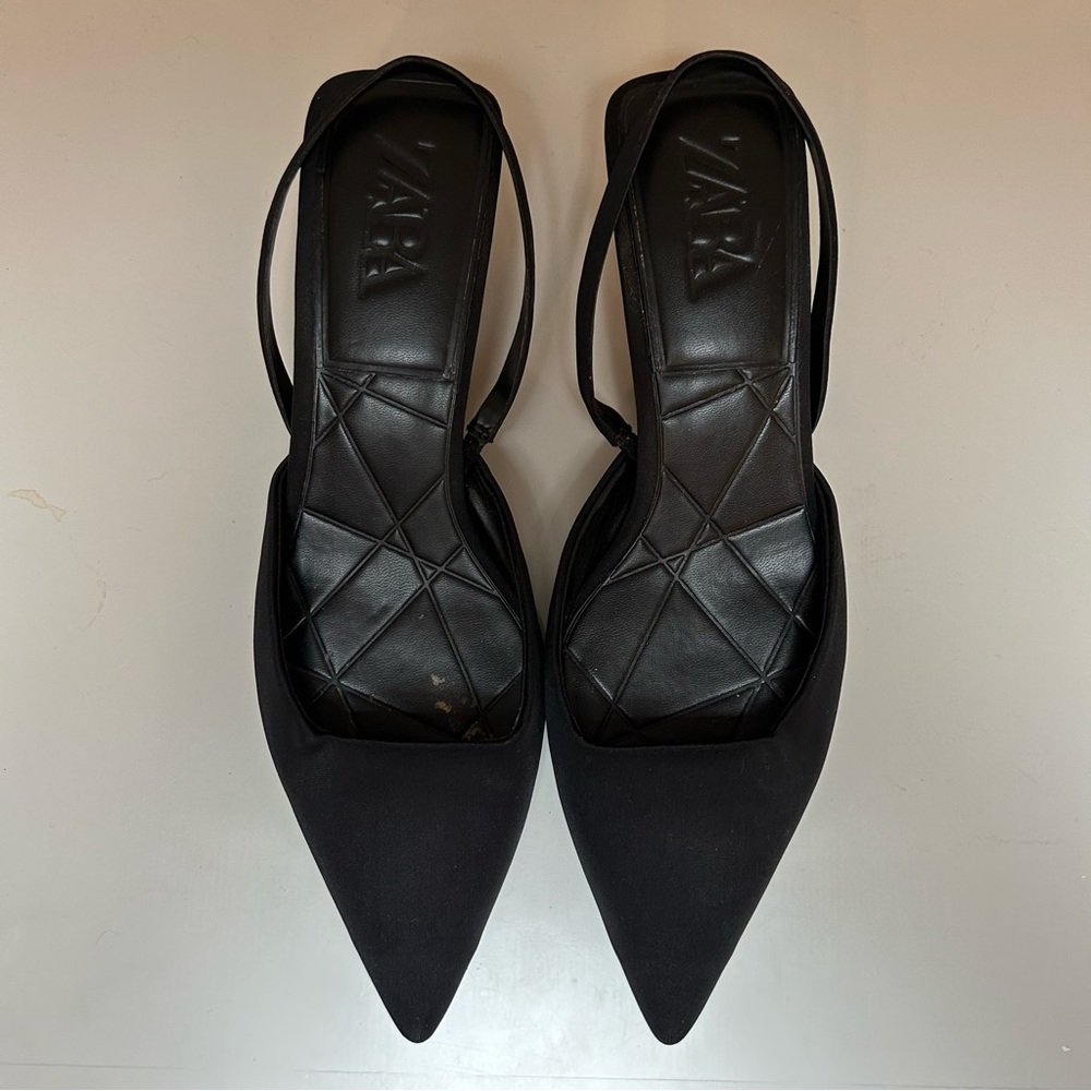 Zara Slingback Kitten Heels